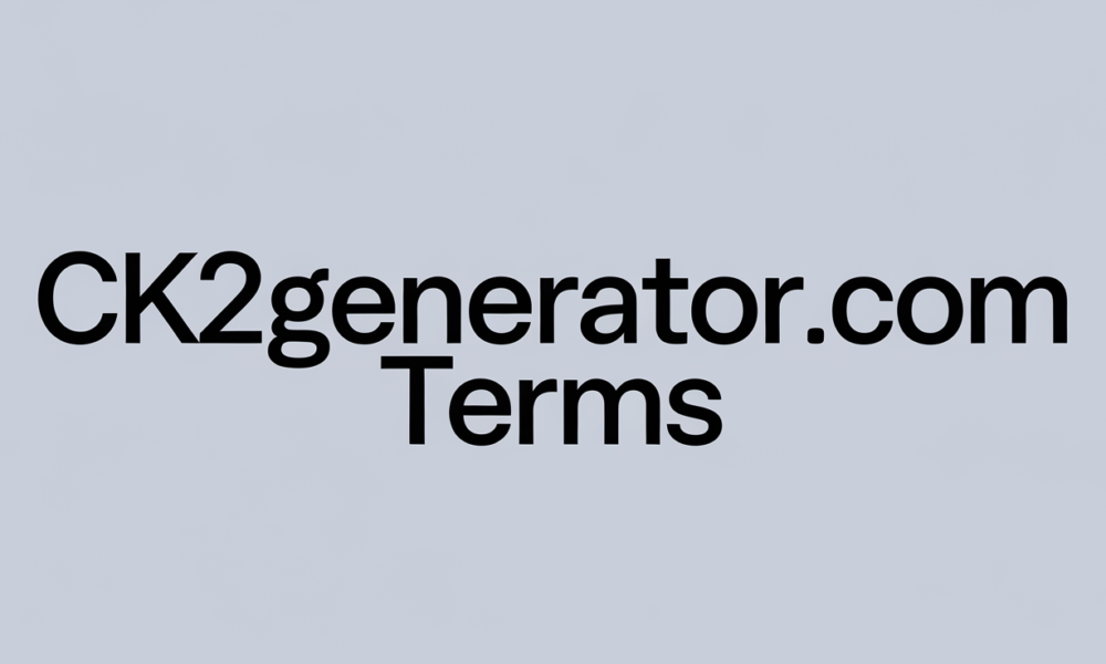 CK2Generator.com Terms