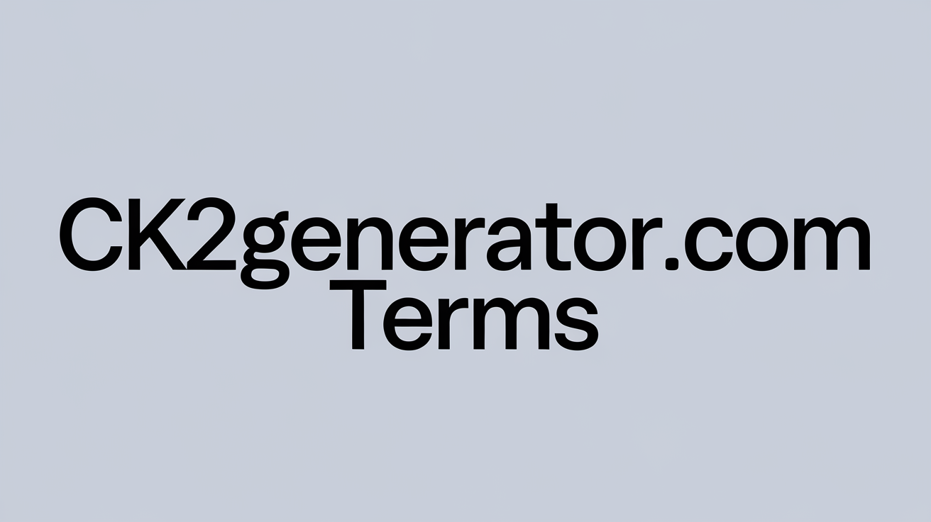 CK2Generator.com Terms