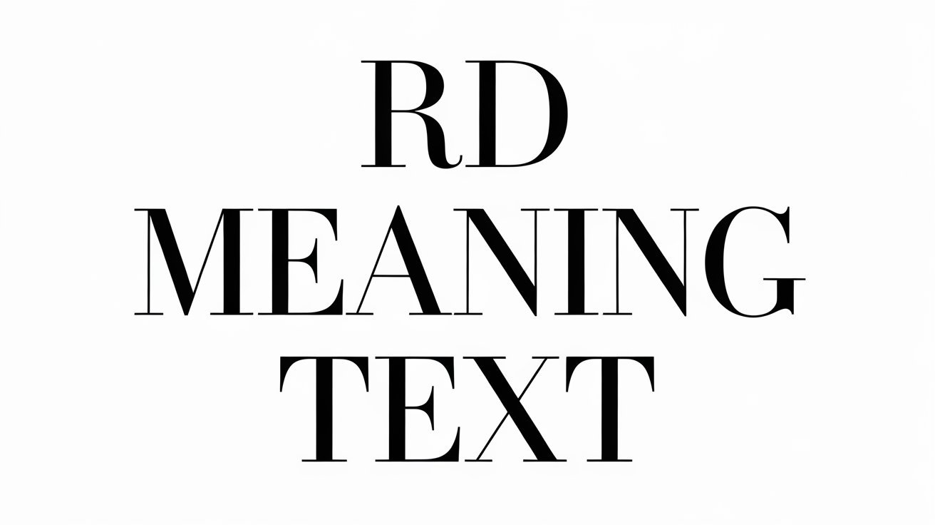 RD meaning text