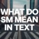 What Do SM Mean in Text